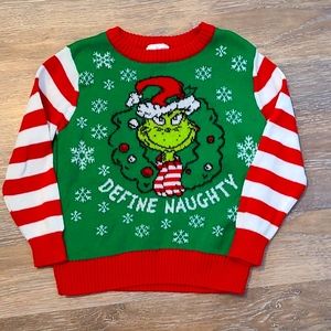 Kids size 5T Dr.Seuss Grinch sweater